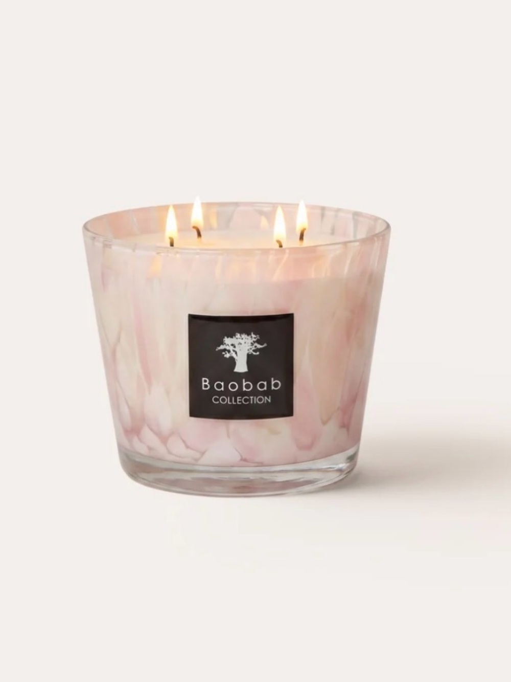 NWT BAOBAB COLLECTION PEARLS WHITE PEARL CANDLE 500 g 1.1 IB 4 WICKS